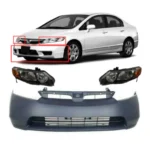 Bumper Cover & Hl Set for Honda Civic 2006-2008