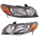 Bumper Cover & Hl Set for Honda Civic 2006-2008 - Image 2